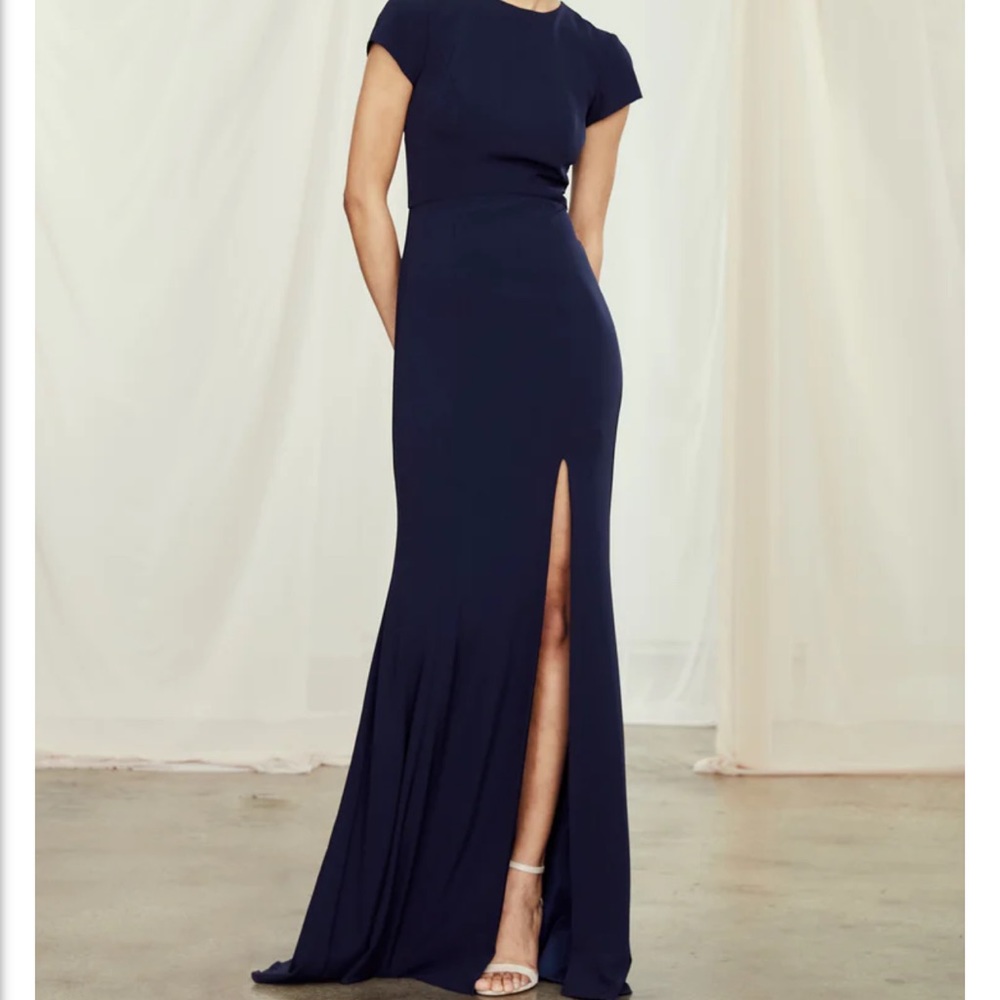 AMSALE NWT Harlee Dress in Black